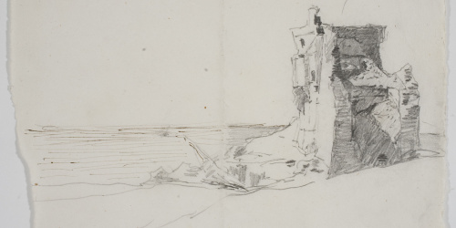 image for: Marià Fortuny - Estudi per al quadre «Platja de Portici» - Cap a 1874