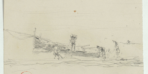 image for: Marià Fortuny - Estudi per al quadre «Platja de Portici» - Cap a 1874