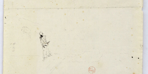 image for: Marià Fortuny - Estudi per al quadre «L&#039;escorxador de Portici» - Cap a 1874