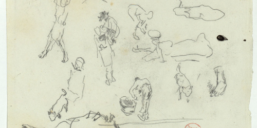 image for: Marià Fortuny - Estudi per al quadre «L'escorxador de Portici» - Cap a 1874