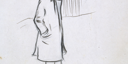image for: Ramon Casas - Estudi per al quadre «Retrat d&#039;Erik Satie» - Cap a 1891