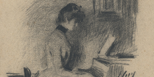 image for: Ramon Casas - Srta. A... al piano - Cap a 1892