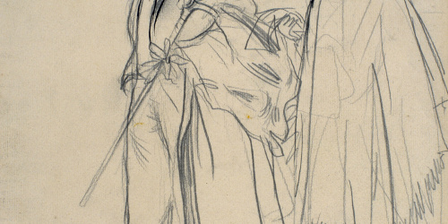 image for: Ramon Casas - Estudi per a la il·lustració «Los diez mandamientos, X: No codiciar los bienes ajenos» - 1898