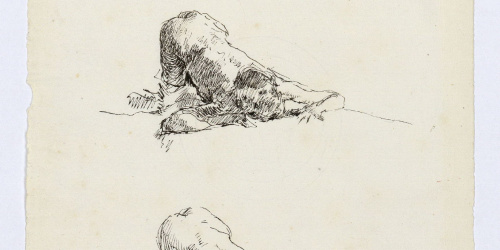 image for: Marià Fortuny - Estudi per al quadre «L&#039;escorxador de Portici» - Cap a 1874