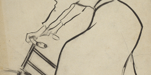 image for: Ramon Casas - Una ciclista. Estudi per a cartell - Cap a 1899