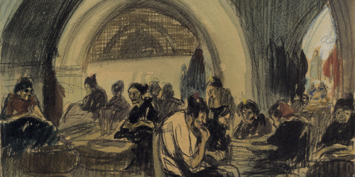 image for: Ricard Canals - Interior de la Reial Fàbrica de Tabacs de Sevilla - Cap a 1920