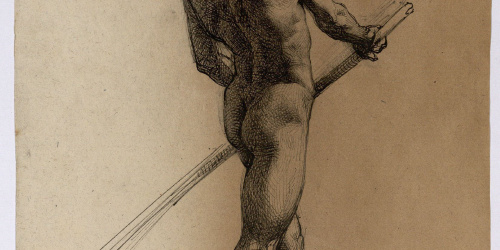 image for: Marià Fortuny - Estudi de nu masculí - Cap a 1860
