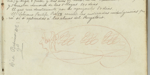 image for: Marià Fortuny - Cap masculí (anvers) / Gallines (revers) - Cap a 1863-1869