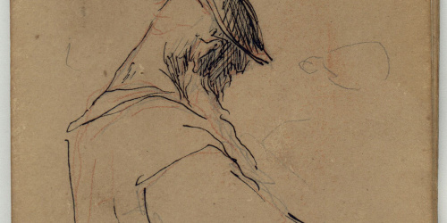 image for: Marià Fortuny - Bust de figura masculina (anvers) / Cavallet (revers) - Cap a 1866-1872