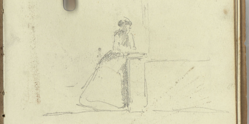 image for: Marià Fortuny - Cavall (anvers) / Figura femenina (revers) - Cap a 1866-1872 [1]