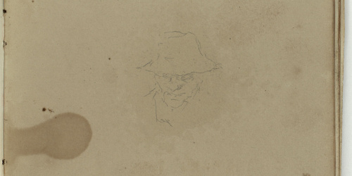 image for: Marià Fortuny - Retrat masculí (anvers) / Paisatge (revers) - Cap a 1866-1872