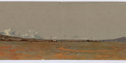 image for: Marià Fortuny - Paisatge marroquí. Estudi per al quadre «La batalla de Tetuan» - Cap a 1860
