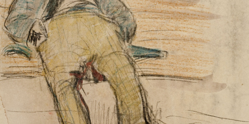 image for: Ricard Canals - Home assegut en un banc - Cap a 1896-1900