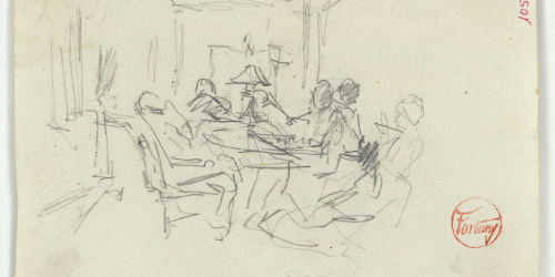 image for: Marià Fortuny - Figures al voltant d&#039;una taula - Cap a 1871