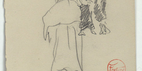 image for: Marià Fortuny - Croquis de figures (anvers) / Croquis de figures (revers) - Cap a 1871