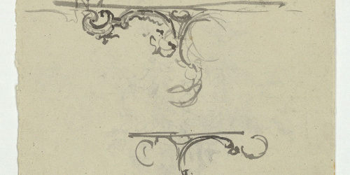 image for: Marià Fortuny - Tornapuntes (anvers) / Arbust (revers) - Cap a 1863-1870