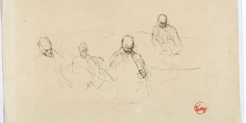 image for: Marià Fortuny - Esbós de figures masculines - Cap a 1867-1872