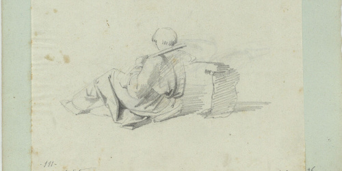 image for: Marià Fortuny - Estudi acadèmic de figura masculina - Cap a 1856-1858