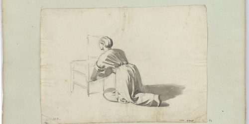 image for: Marià Fortuny - Estudi acadèmic de figura masculina - Cap a 1856-1858
