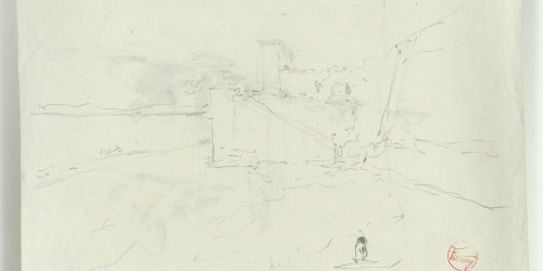 image for: Marià Fortuny - Estudi per al quadre «Platja de Portici» (anvers) / Estudi per al quadre «Platja de Portici» (revers) - Cap a 1874