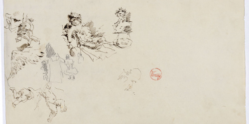 image for: Marià Fortuny - Estudi per al quadre «L&#039;elecció de la model» - Cap a 1868-1870
