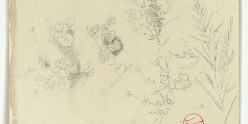 image for: Marià Fortuny - Estudi per al quadre «El jardí dels poetes» (anvers) / Estudi per al quadre «El jardí dels poetes» (revers) - Cap a 1870-1874