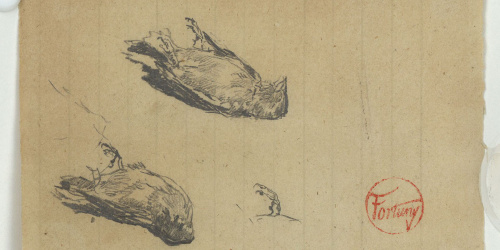 image for: Marià Fortuny - Estudi per a l'heliogravat «La filla de l'artista mirant un ocell mort» - Cap a 1870-1872