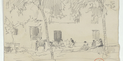 image for: Marià Fortuny - Plaça amb figures - Cap a 1870-1872