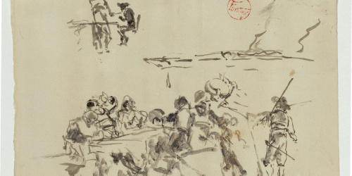 image for: Marià Fortuny - Estudi per al quadre «Dinar en un vell convent a l&#039;Alhambra» - Cap a 1871
