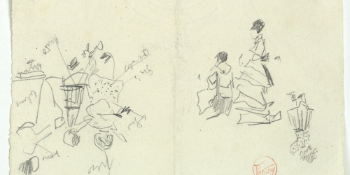 image for: Marià Fortuny - Croquis de figures - Cap a 1870-1874