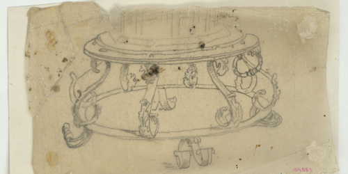 image for: Marià Fortuny - Calc del suport d&#039;un braser - Cap a 1863-1870