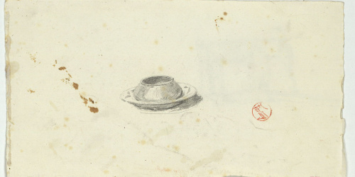 image for: Marià Fortuny - Estudi per al gravat «Cabilenc mort» (anvers) / Estudi per al quadre «La vicaria» (revers) - Cap a 1867