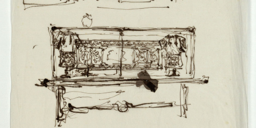 image for: Marià Fortuny - Arquimesa i croquis inconcret - Cap a 1867-1872