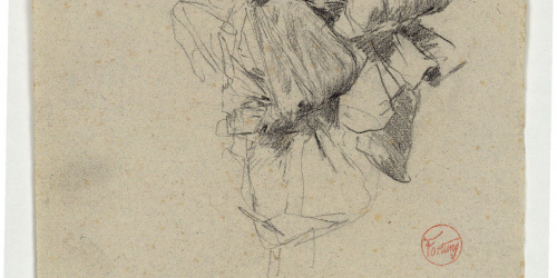 image for: Marià Fortuny - Estudi per al quadre «El jardí dels poetes» - Cap a 1871