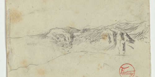 image for: Marià Fortuny - Paisatge muntanyenc (anvers) / Paisatge muntanyenc (revers) - Cap a 1860-1862