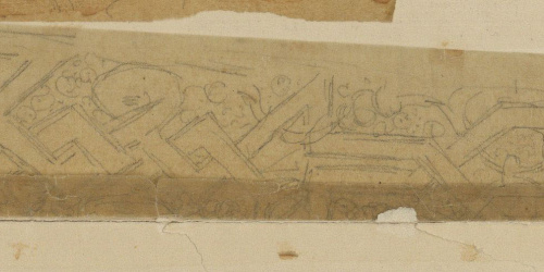 image for: Marià Fortuny - Calc d&#039;ornamentació d&#039;espasa d&#039;estil musulmà - Cap a 1867-1872