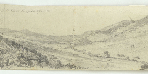 image for: Marià Fortuny - Valle en que se tuvo la grande entrevista (anvers) / Abrazadera de espingarda (revers) - Cap a 1860