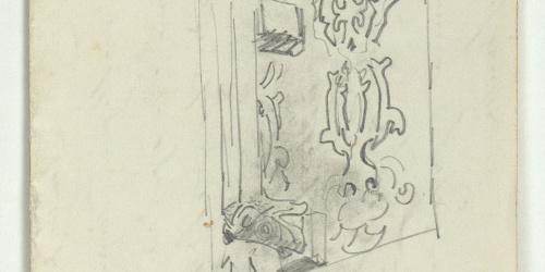 image for: Marià Fortuny - Pany de porta d'estil musulmà - Cap a 1870-1872