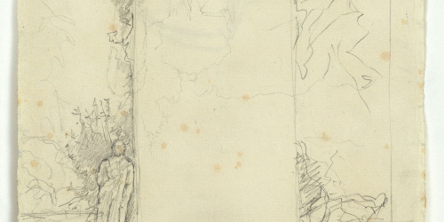 image for: Marià Fortuny - Portada de llibre (anvers) / Casc (revers) - Cap a 1867-1872