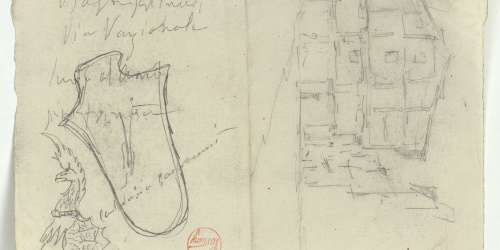 image for: Marià Fortuny - Casc, escut i edificis - Cap a 1863-1872