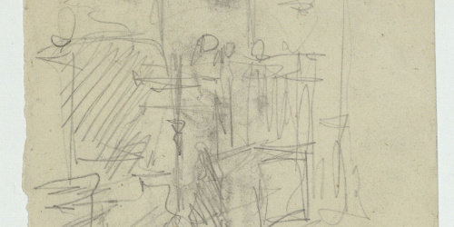 image for: Marià Fortuny - Croquis d&#039;un interior d&#039;església - Cap a 1867-1872