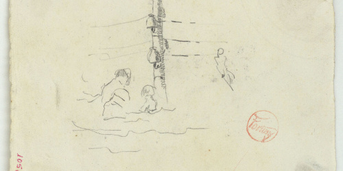 image for: Marià Fortuny - Estudi per al quadre «Platja de Portici» - Cap a 1874