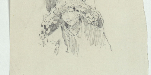 image for: Marià Fortuny - Bust d'àngel (còpia d'una escultura) - Cap a 1863-1867