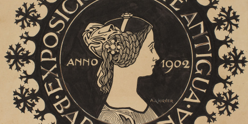 image for: Alexandre de Riquer - Projecte de segell per a l&#039;Exposició d&#039;Art Antic de 1902 - Cap a 1902