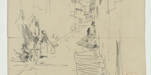 image for: Marià Fortuny - Carrer amb figures - Cap a 1870-1872