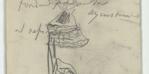 image for: Marià Fortuny - Gitana i altres figures (anvers) / Croquis inconcret (revers) - Cap a 1870-1872