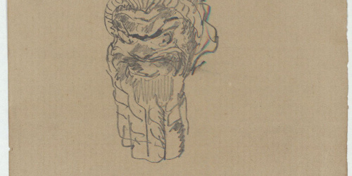 image for: Marià Fortuny - Màscara d&#039;estil mesopotàmic - Cap a 1863-1872