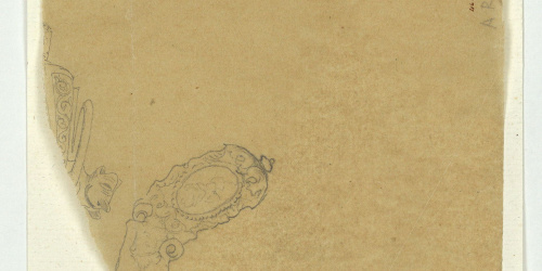 image for: Marià Fortuny - Calc [?] de guardamà d&#039;una espasa d&#039;estil renaixentista - Cap a 1870-1872