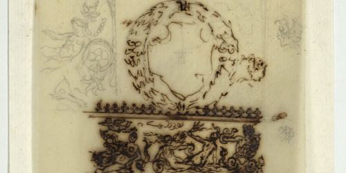 image for: Marià Fortuny - Calc de motius ornamentals d&#039;estil renaixentista - Cap a 1863-1872