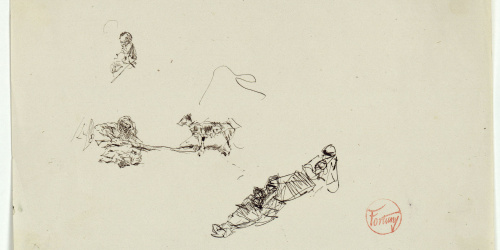 image for: Marià Fortuny - Estudi per al quadre «Marroquins» - Cap a 1871-1872